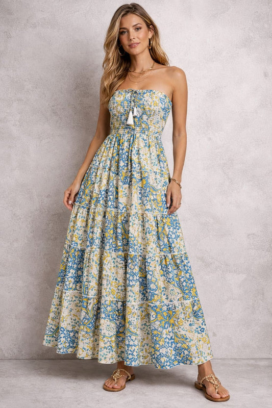 Top dress with a Bohemian print