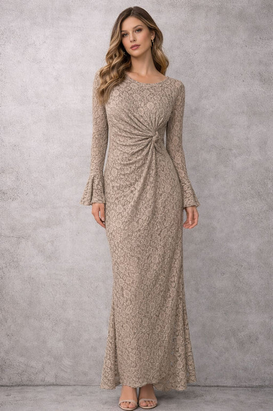 Maxi Long Sleeve Tulle Dress