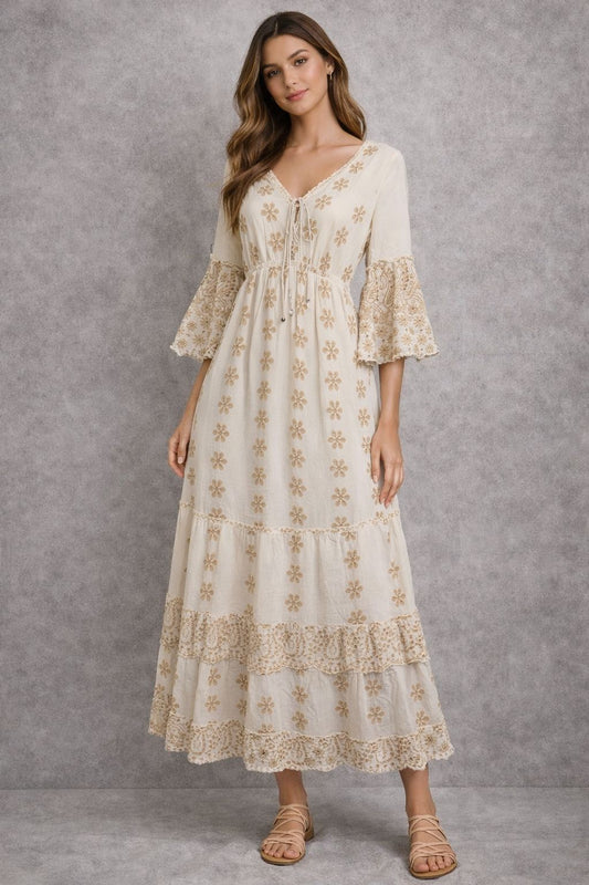 Dress Maxi Short Sleeves