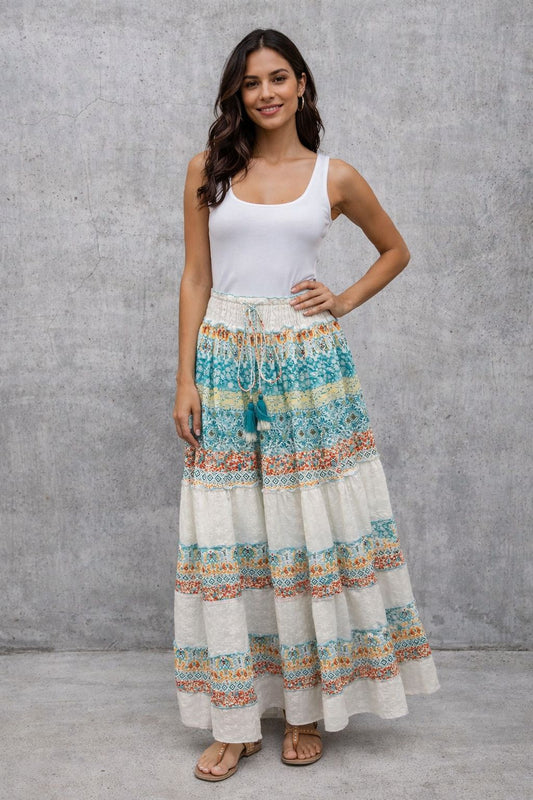 Maxi Skirt Cotton Printed