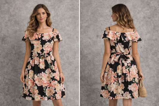 Short dress Sleeveless Floral