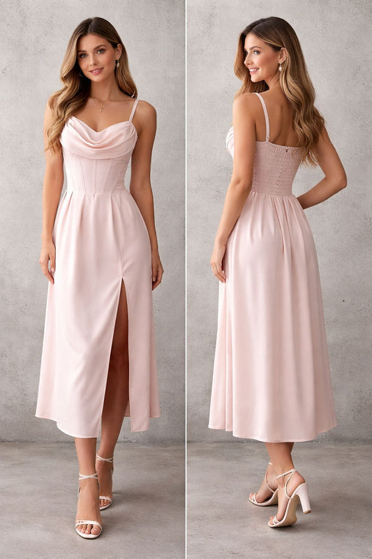 Sleeveless crepe dress